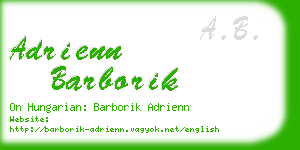 adrienn barborik business card